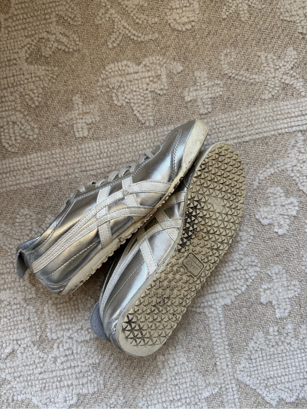 silver onitsuka tiger mexico 66 sneakers - Picture 6 of 6
